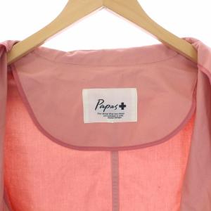 Papas チェスターコート スプリングコート アウター ミドル ピンク