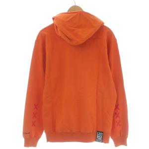 Back Channel Amsterdam Pullover Parka スウェット 長袖 フード ロゴ プリント オレンジ