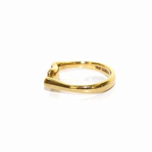 TIFFANY&Co. ビーンリング K18YG ダイヤモンド 8号