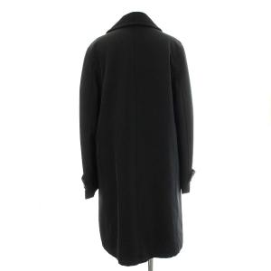 Max Mara ロングコート ポリエステル 裏ウール ダブル 42 ブラック