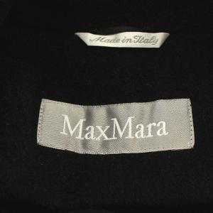 Max Mara ロングコート ポリエステル 裏ウール ダブル 42 ブラック