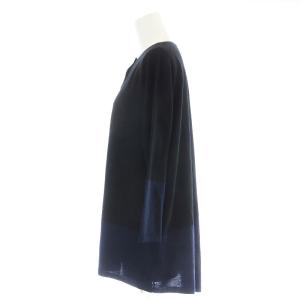 JIL SANDER NAVY カーディガン ニット 薄手 長袖 ウール M 黒 紺 ネイビー ブラック