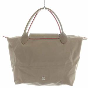 Longchamp LE PLIAGE トートバッグ ハンドバッグ ナイロン ロゴ刺繍 ブラウン