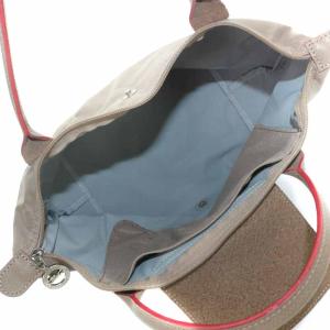 Longchamp LE PLIAGE トートバッグ ハンドバッグ ナイロン ロゴ刺繍 ブラウン