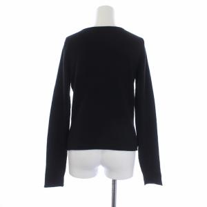 lucien pellat finet 長袖 ニットカーディガン クルーネック ラインストーン S 黒 ブラック