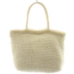 MISTO ハンドバッグ ニット ワイヤー ラメ ベージュ