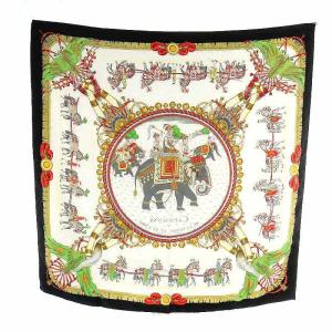 HERMES CAPARACONS DE LA FRANCE ET DE L'INDE 馬飾り カレ90 スカーフ