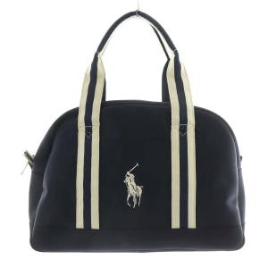 ボストンバッグ ハンドバッグ ロゴ ナイロン 紺 ネイビー