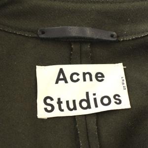 Acne Studios EMBER PAW14 チェスターコート ウール カットオフ 32 カーキ