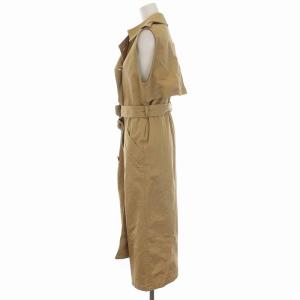 Ameri VINTAGE 18SS カットオフトレンチベスト ロング トレンチライクドレス ワンピース ベージュ