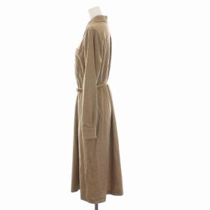 Max Mara 白タグ シャツワンピース カシミヤ混 34 茶