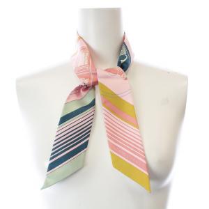 HERMES TWILLY EX-LIBRIS エクスリブリス ツイリー スカーフ シルク 総柄 マルチカラー