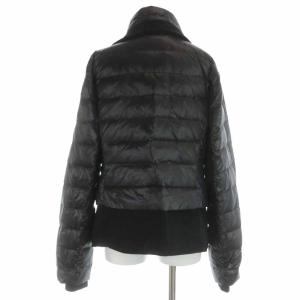 MAX&CO. ダウンジャケット ジップアップ フェイクレイヤード 46 XXL 黒 ブラック