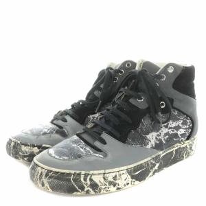 BALENCIAGA Terrazzo Marble Print Sneakers スニーカー ハイカット マーブル柄 切替 39 26cm 黒