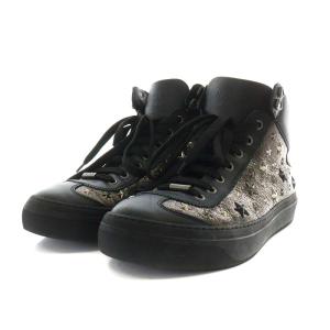 JIMMY CHOO ARGYLE スタースタッズ ガンメタル メタリックミックス スニーカー レザー 41