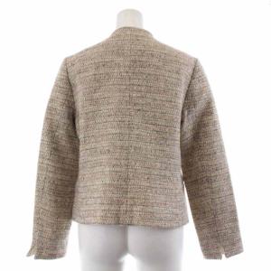 Paul Stuart 近年モデル スーツ セットアップ ノーカラージャケット スカート ひざ丈 ツイード 6 ベージュ