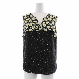 Diagram GRACE CONTINENTAL 18SS セットアップ 上下 ブラウス パンツ ノースリーブ ドット 花柄 36 S 黒 ブラック 38148255