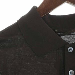 LOUIS VUITTON ポロシャツ コットン ロゴ刺繍 半袖 XS 茶