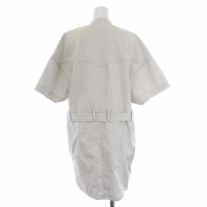 ISABEL MARANT ETOILE 20AW ZOLINA DRESS シャツワンピース 半袖 ひざ丈 バンドカラー 40 L ライトグレー