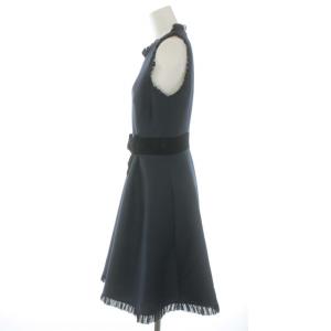 kate spade new york ベルベットボウフィットアンドフレアスリーブスコックテイルドレス Velvet-bow Fit & Flare Sleeveless