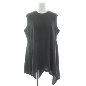 20AW ドライソフト天竺Back Drapeタンクトップ チュニック カットソー ノースリーブ 変形 アシンメトリー 38