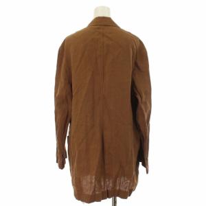 Acne Studios ヘビーリネンスーツジャケット テーラードジャケット ダブル 麻 34 XS 茶 ブラウン