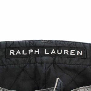 RALPH LAUREN BLACK LABEL 高級ライン バイカーパンツ マルチポケット コーティング加工 ユーズド加工 ジップフライ 30 M