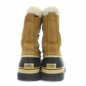 SOREL Caribou スノーブーツ ウィンターブーツ ショート ヌバックレザー ボア US9.5