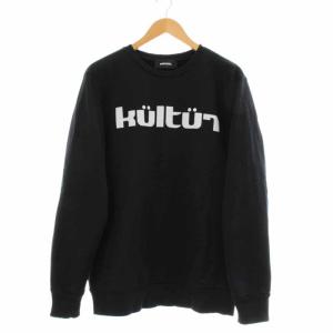 muffinheads スウェット トレーナー ロゴ プリント 長袖 裏起毛 S 黒 ブラック