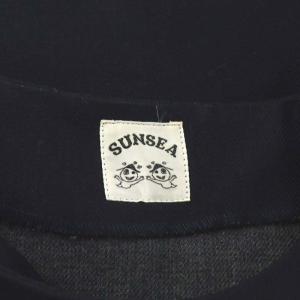 SUNSEA Tシャツ カットソー ロンT 長袖 ウール 2 M 紺 ネイビー