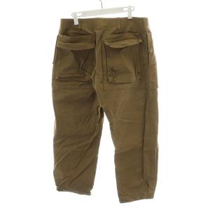 SASSAFRAS フォールリーフ ワークパンツ ボタンフライ コットン ブラウン