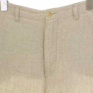 agnes b. 19SS リネンロングパンツ ジップフライ イージーパンツ 麻 38 M ベージュ