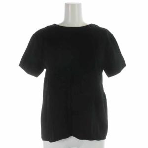 カットソー クルーネック フィービー期 半袖 34 7 S 黒 ブラック