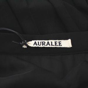 AURALEE WOOL RECYCLE POLYESTER SHEER CLOTH PLEATED SKIRT