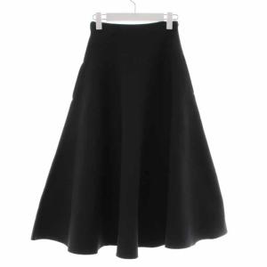 DOUBLE FACE MI MOLLET FLARE スカート 1 ブラック MB201-8003