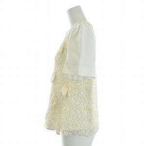 Chloe カットソー ブラウス 半袖 プルオーバー 鍵編み 34 XS 白 アイボリー