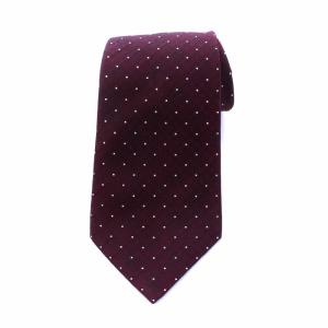 モノグラム ドット ネクタイ シルク 絹 ボルドー 紫