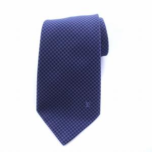 ダミエ クラヴァット ネクタイ シルク 紺