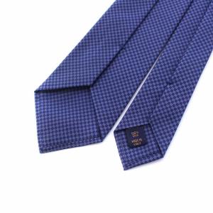 LOUIS VUITTON ダミエ クラヴァット ネクタイ シルク 紺