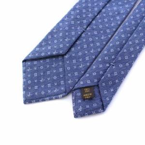LOUIS VUITTON モノグラム クラヴァット ネクタイ シルク 青