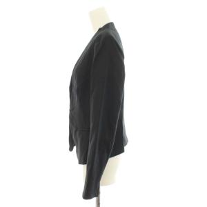 VIVIENNE TAM ショールカラージャケット フォーマル 背抜き ショート丈 ノーベント 2 M 黒 ブラック
