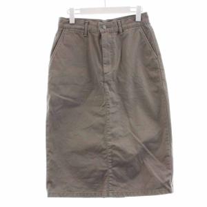 エドウィン EDWIN タイトスカート ひざ丈 ジップフライ 29 M グレー  
