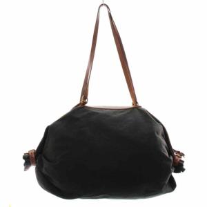 IL BISONTE キャンディ トラベルバッグ ショルダーバッグ 2WAY キャンバス レザー チャコールグレー