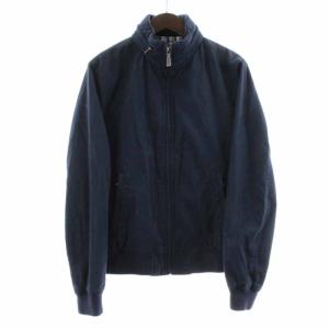 346 ブルゾン ジャケット ジップアップ S 紺 ネイビー