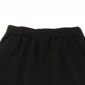 ENFOLD 16SS PEツイルストレッチ イージーパンツ 裾リブ シフォン 36 ブラック