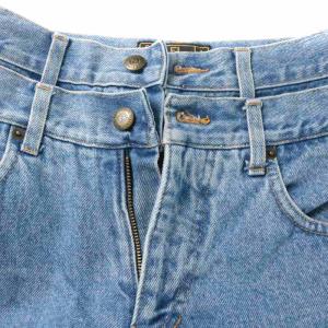 FENDI jeans デニムパンツ ジーンズ ロング ハイウエスト ロゴボタン 27 M 青 ブルー