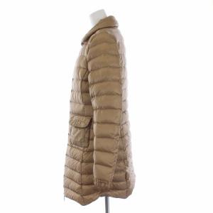 MONCLER GOUET ダウンコート ロング フェイクレイヤード ジップアップ 0 ベージュ
