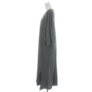 HYSTERIC GLAMOUR パラダイスクラブ PARADISE CLUB プリントワンピース ロング 七分袖 FREE グレー
