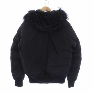 DIESEL W-BURKISK JACKET 中綿ジャケット フード フェイクファー フード裏地ボア M 黒