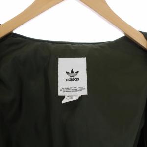 adidas Originals スーパースター キルティング 中綿 ジャケット ジップアップ ロゴプリント L カーキ